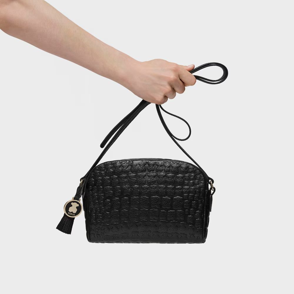 Cartera Tous Bandolera Sherton de piel negro