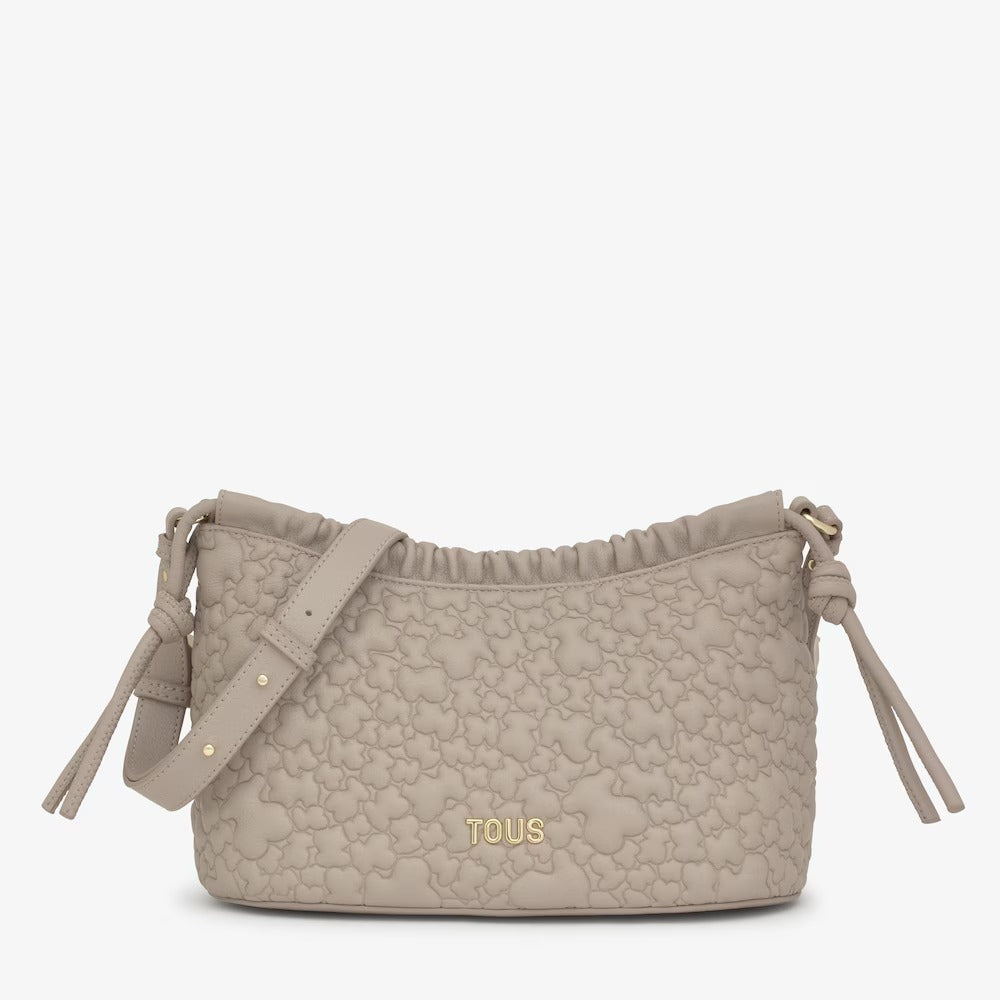 Cartera Tous Bandolera mediana puffy Bear topo