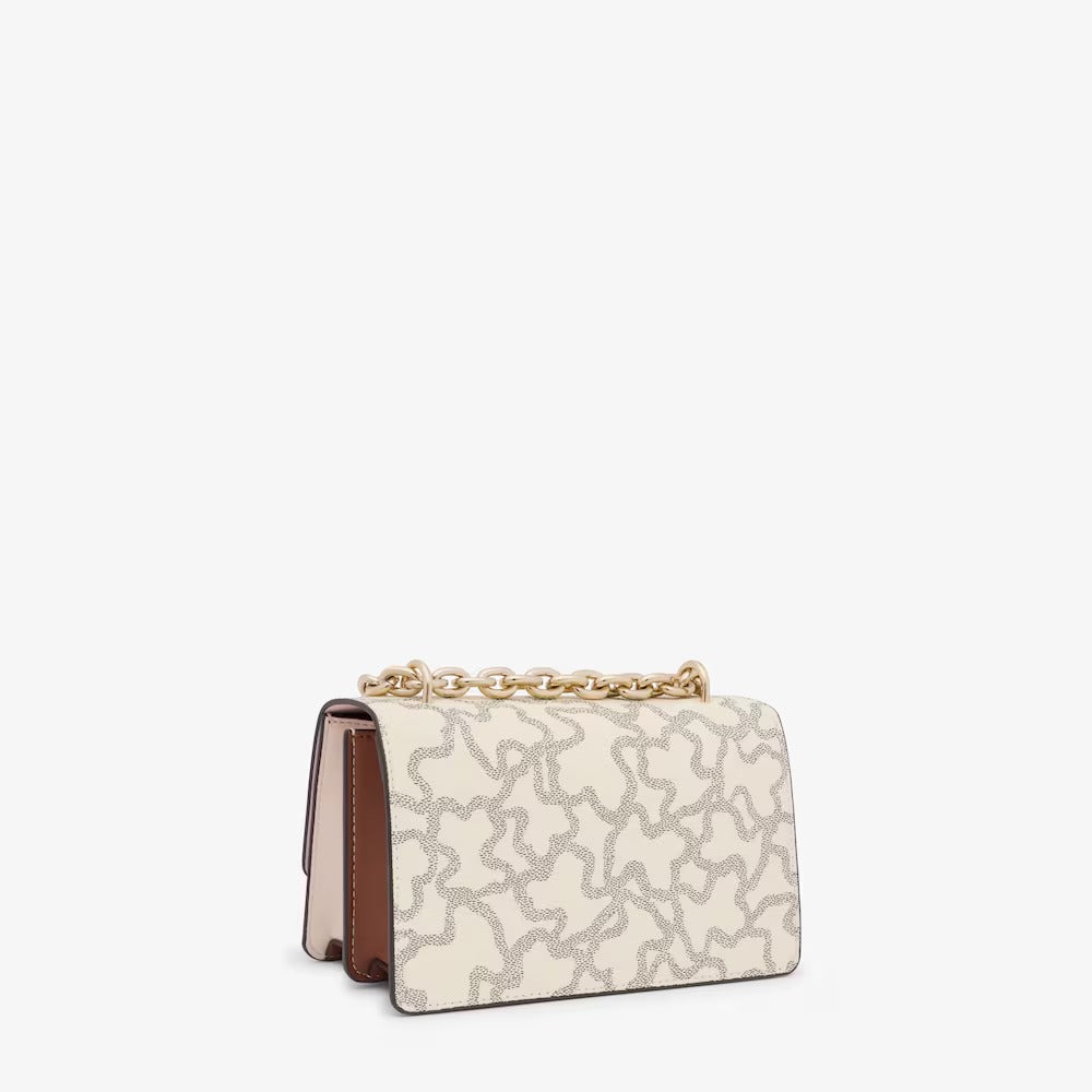 Cartera Tous Bandolera pequeña solapa Kaos Icon beige