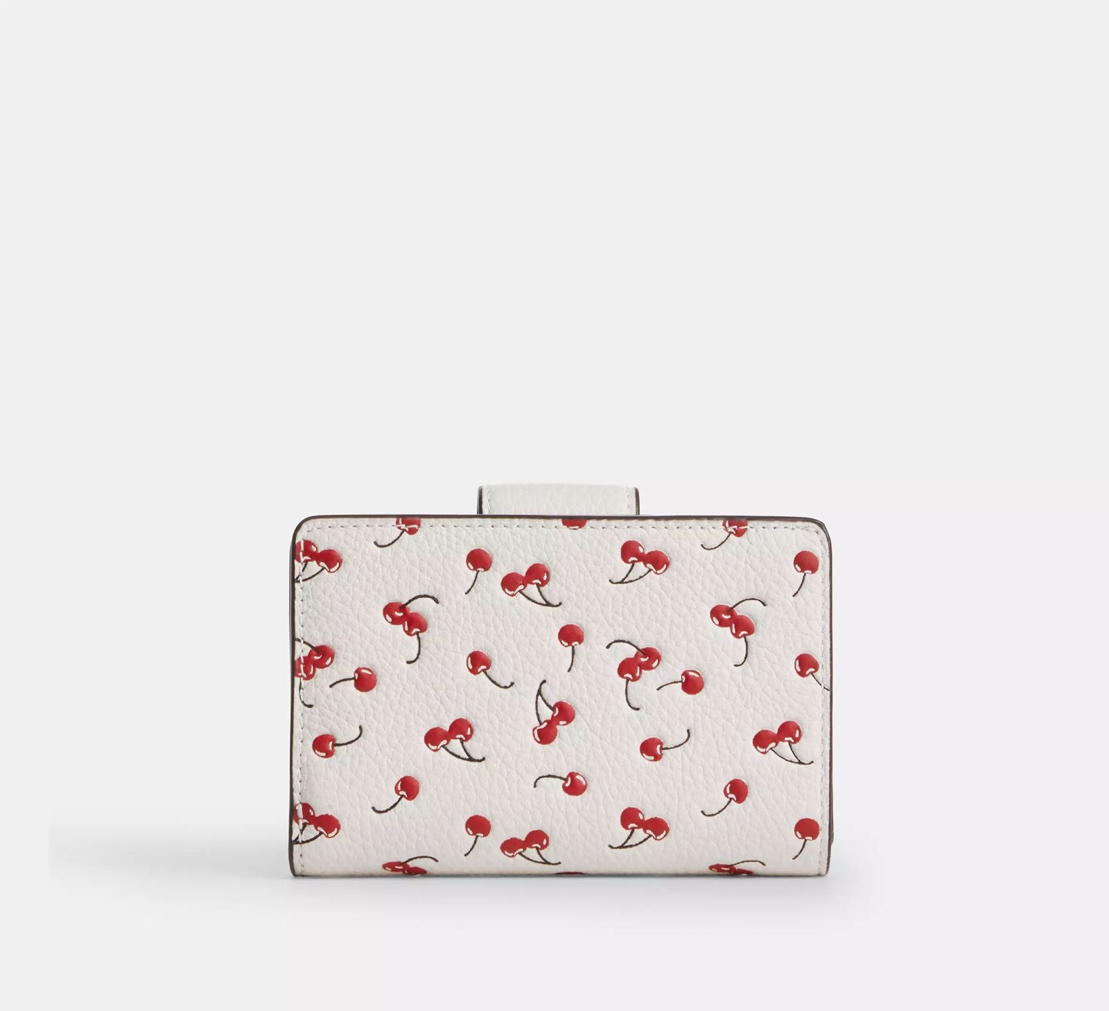 Billetera Coach Mediana Blanco guindas rojas