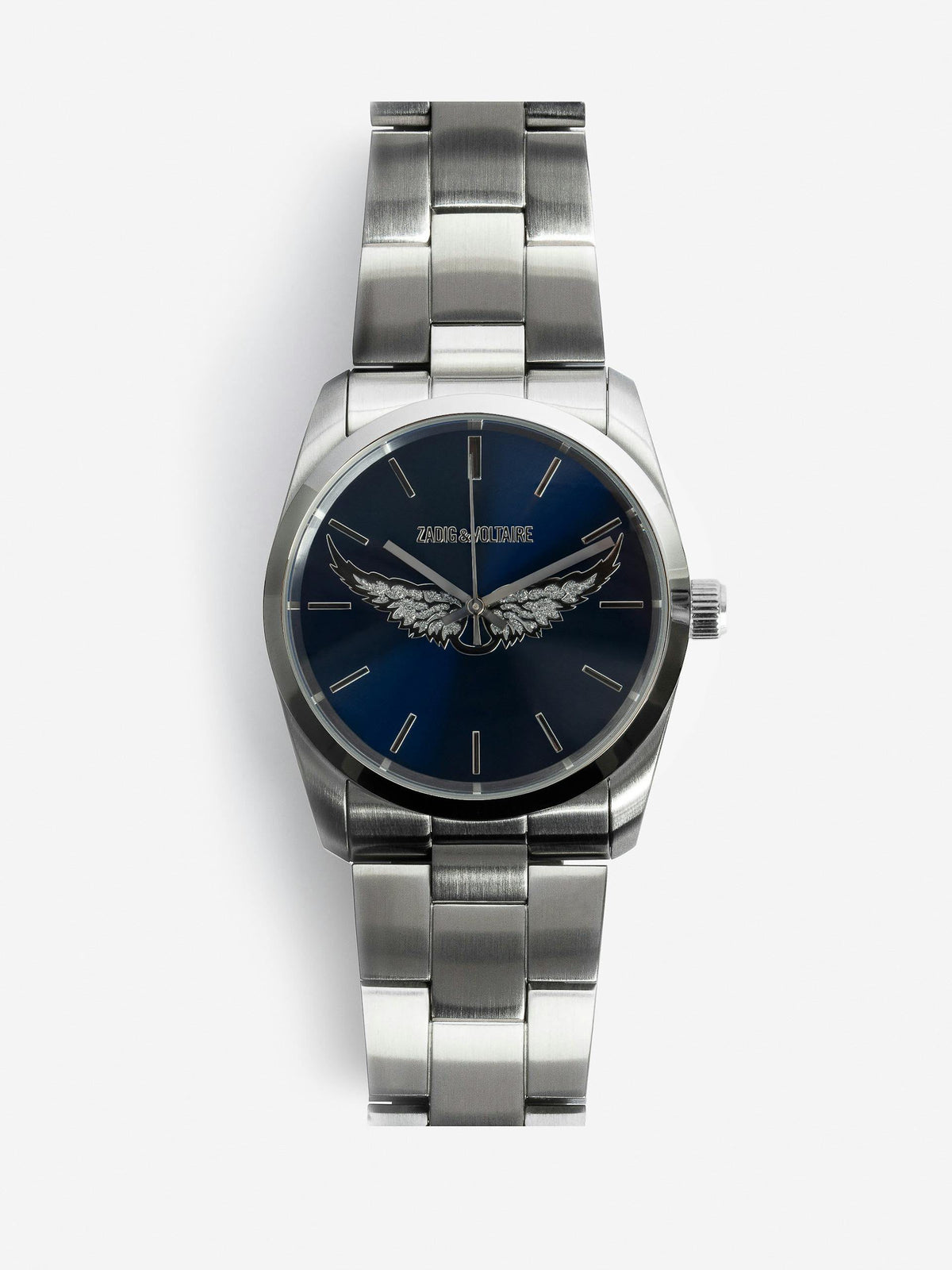 Reloj Zadig et Voltaire Plateado Fondo Azul Zadig Et Voltaire