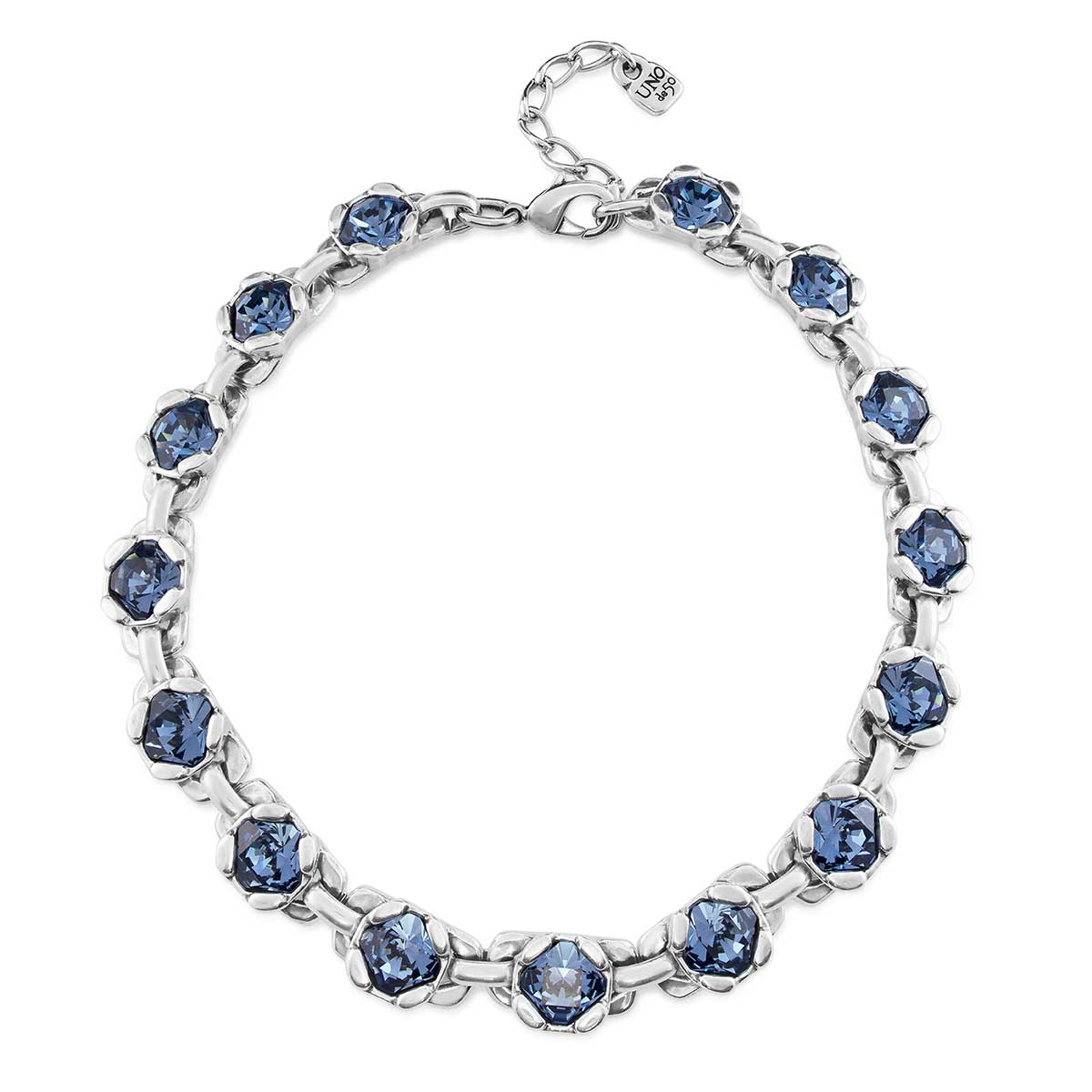 Collar Uno de 50 Non stop Cristales hexagonales azules UNOde50