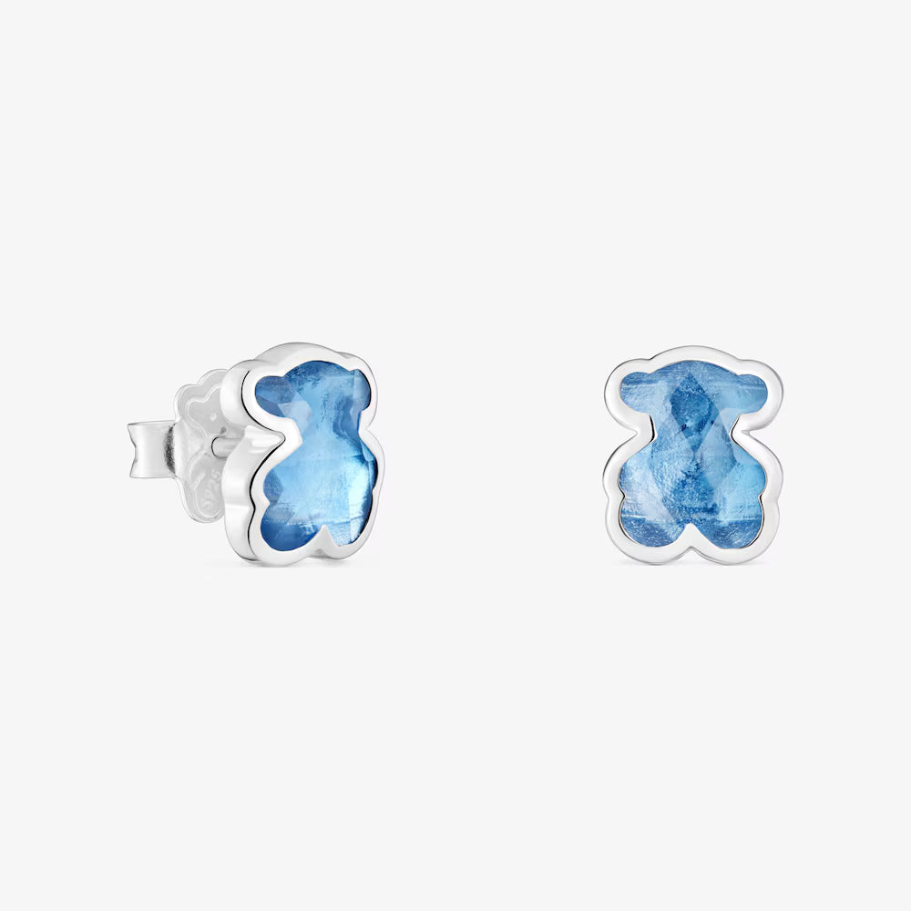 Aros Tous celeste de plata y espinela azul creada en laboratorio Icon