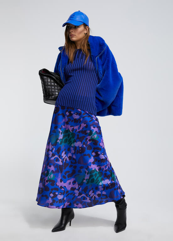 Falda Lola Casademunt Estampado Print Azul Lola Casademunt