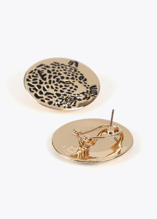 Aros Lola Casademunt boton cara tigre joya