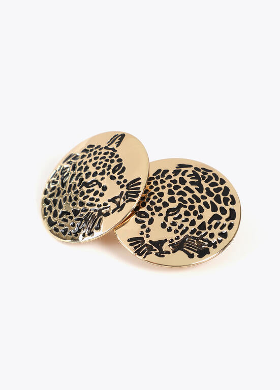 Aros Lola Casademunt boton cara tigre joya