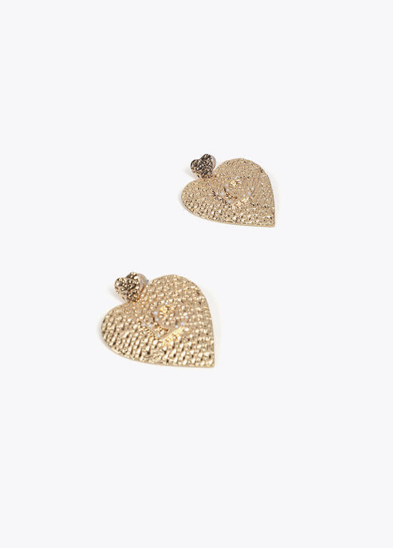 Aros Lola Casademunt corazon dorado