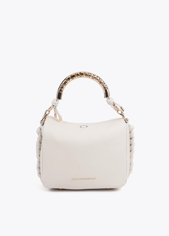 Cartera Lola Casademunt asa metalizada Blanco