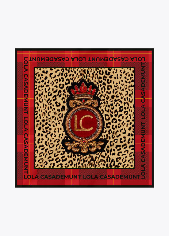 Pañuelo Lola Casademunt Animal Print y Tartán