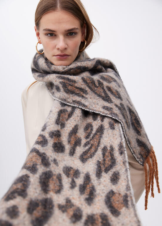 Bufanda Lola Casademunt Print con flecos