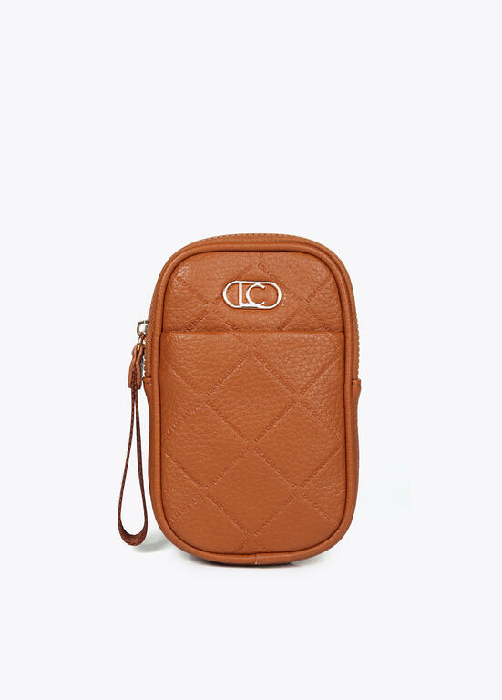 Porta celular Lola Casademunt rombos Camel