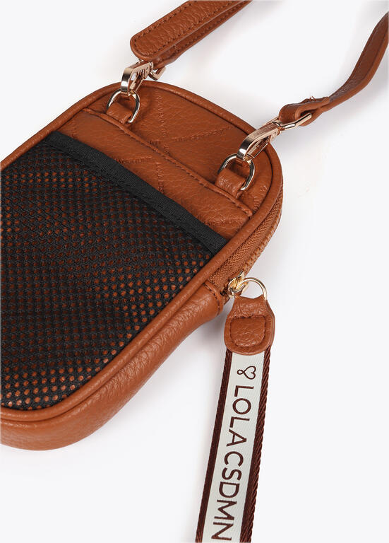 Porta celular Lola Casademunt rombos Camel