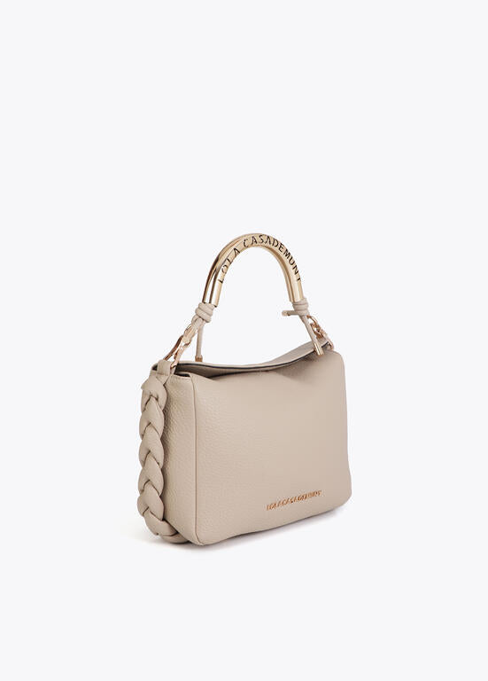 Bolso Lola Casademunt asa metálica troquelada crudo