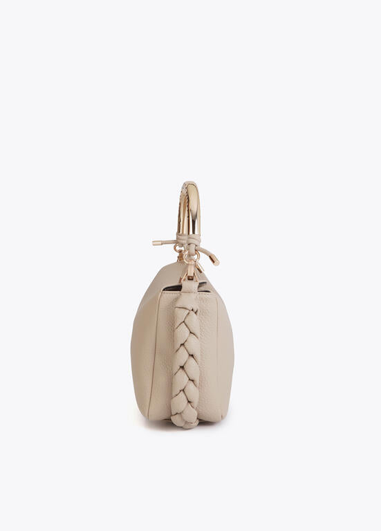 Bolso Lola Casademunt asa metálica troquelada crudo