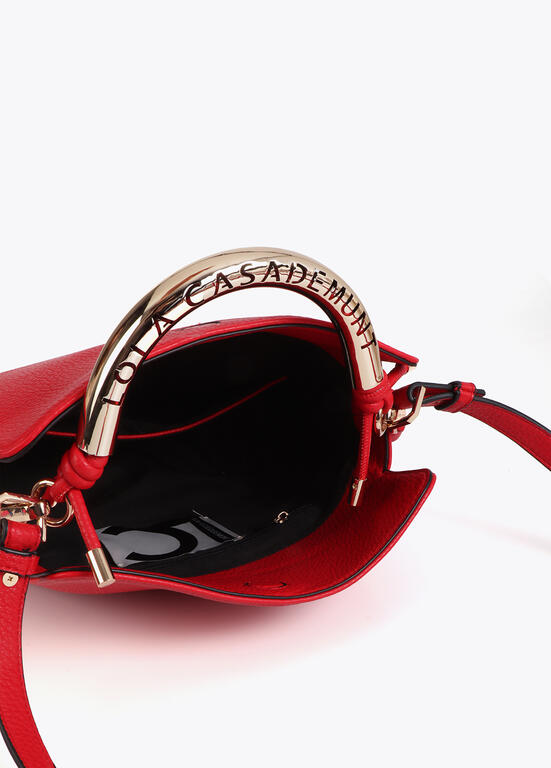 Bolso Lola Casademunt asa metálica troquelada roja