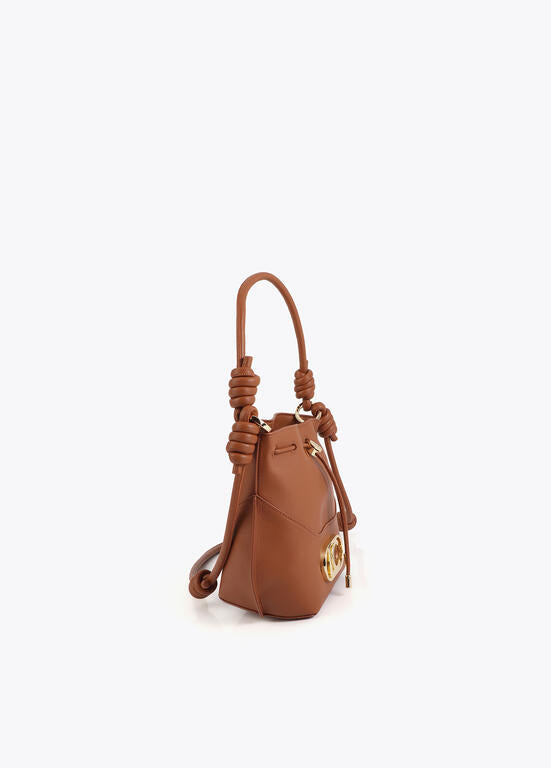 Bolso Lola Casademunt asa nudos tipo judas pieza inferior cafe