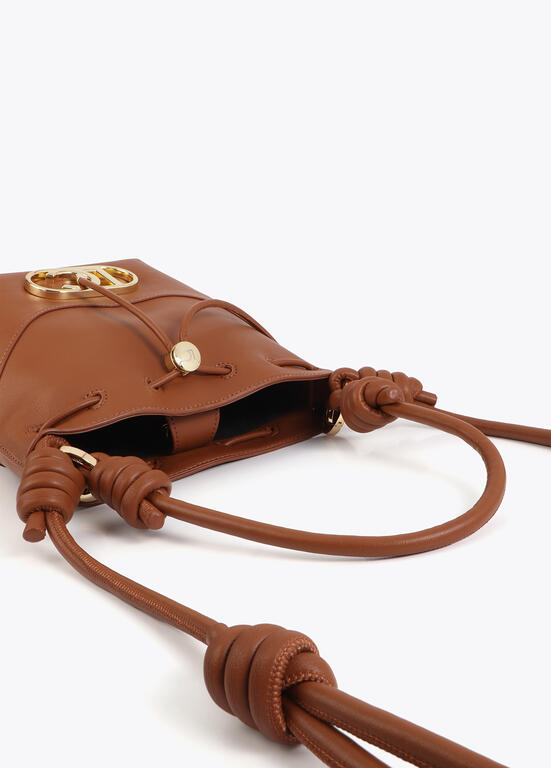 Bolso Lola Casademunt asa nudos tipo judas pieza inferior cafe