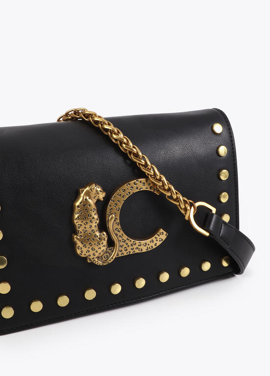 Cartera Lola Casademunt Bandolera con solapa  animal tachas