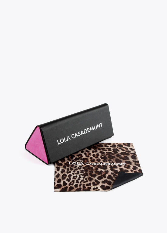 Lentes Lola Casademunt  de sol en forma redondeada crudo