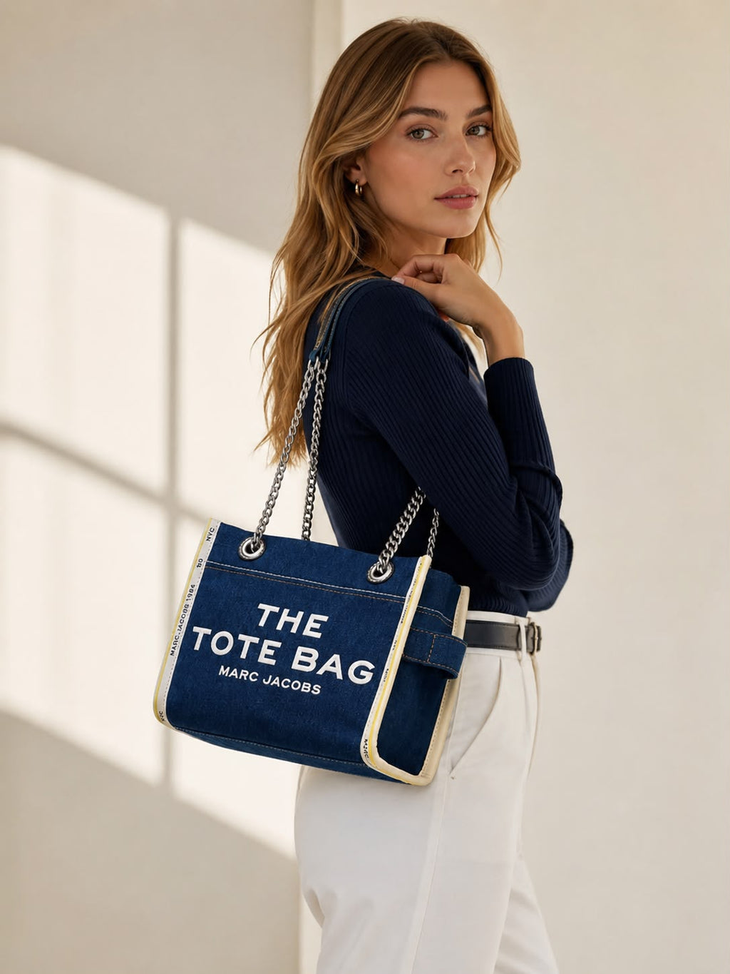 Bolso Marc Jacobs The Tote bag Small Denim Marc Jacobs