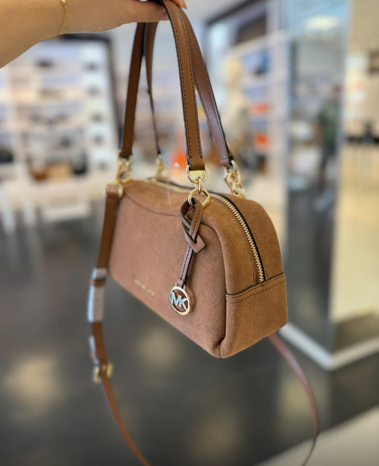 Cartera Michael Kors rectangular Suede cafe