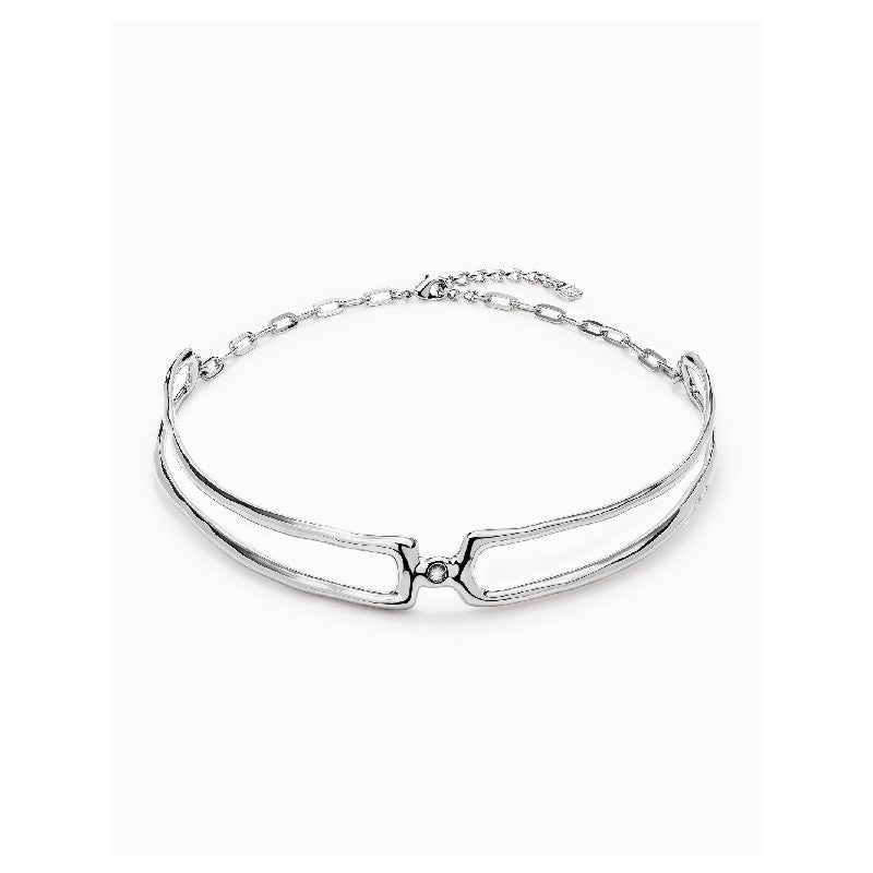 Collar Uno de 50 Ser Indomable Plateado Choker
